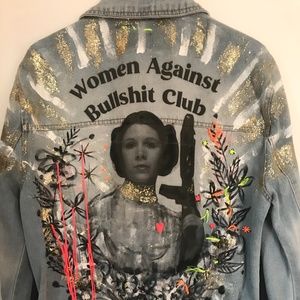 “Princess Leia” custom denim jacket